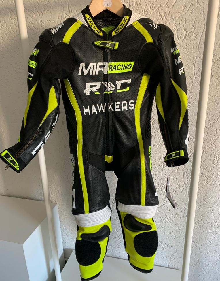 Lederkombi schwarz / gelb